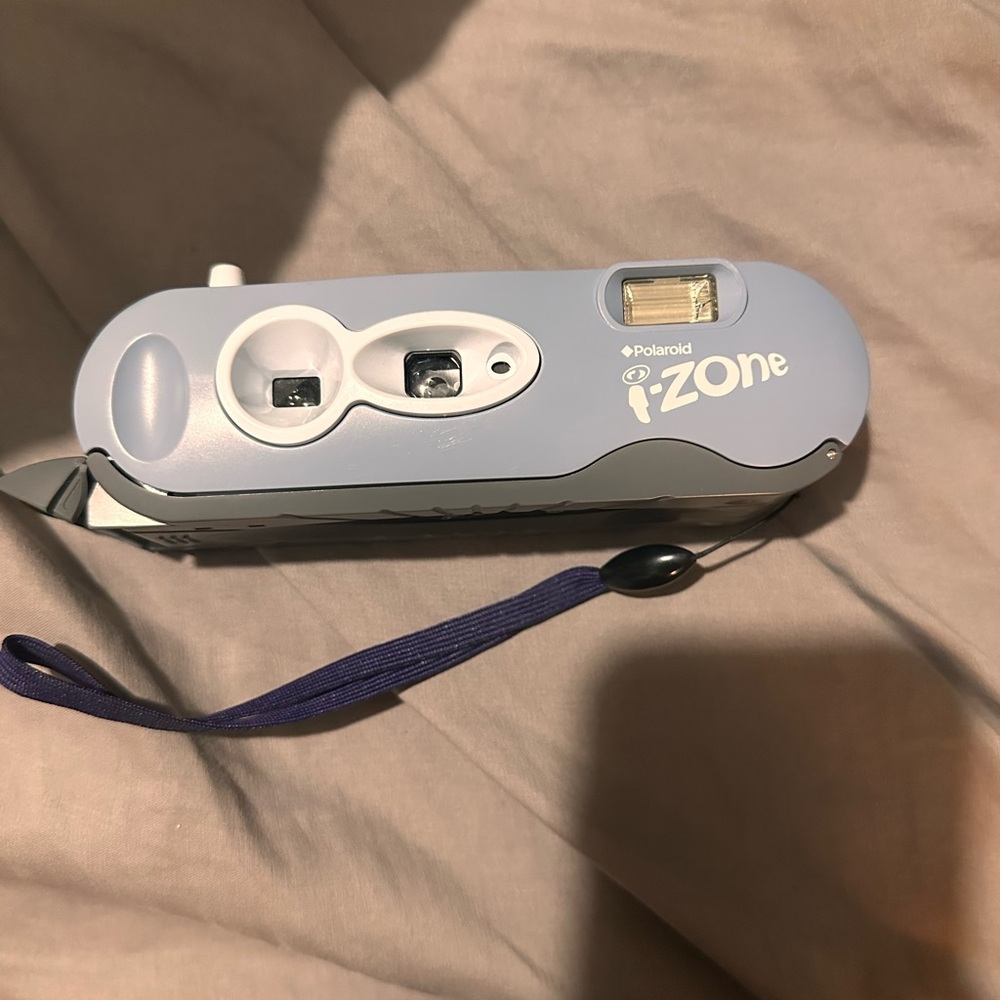 Polaroid i-Zone Camera in Lavender with Navy Strap